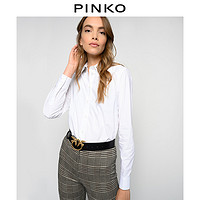 PINKO2020秋冬女装铆钉装饰纯色衬衫1G15CZ8179