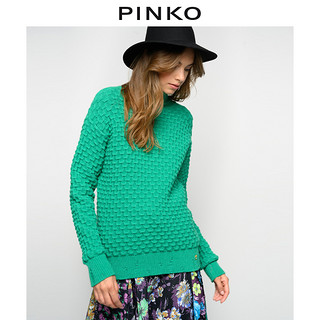 PINKO2020秋冬女装网格针织做旧高领毛衣针织衫1B14X2Y6QP