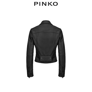 PINKO2020秋冬女装羊皮革机车夹克1G151QY672