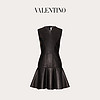 Valentino/华伦天奴女士新品 黑色 短款皮革连衣裙