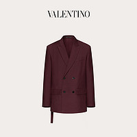 Valentino/华伦天奴 系结装饰双排扣马海毛羊毛夹克