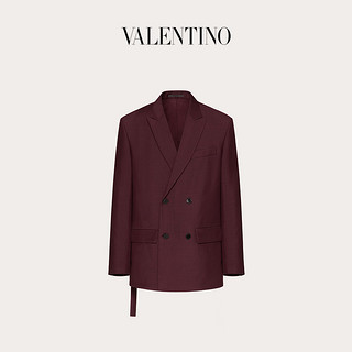 Valentino/华伦天奴 系结装饰双排扣马海毛羊毛夹克