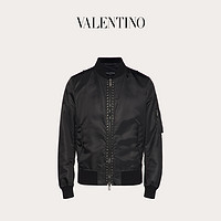 Valentino/华伦天奴男士新品 黑色 Rockstud Untitled 飞行夹克