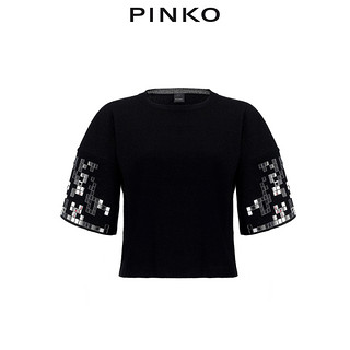 PINKO女装金属装饰短款针织上衣1B1459Y5SS