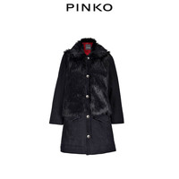 PINKO秋冬假两件环保皮草拼接牛仔大衣外套1J10BLY5Q5