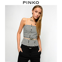 PINKO2021春夏新品女装维希格纹束腰吊带背心1Q10768406