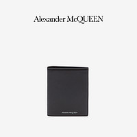 ALEXANDER MCQUEEN/亚历山大麦昆 2020早秋男士黑色牛皮折叠钱包