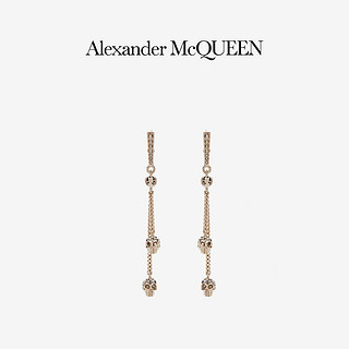 ALEXANDER MCQUEEN/亚历山大麦昆 女配饰古浅金色黄铜耳环