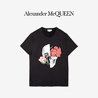 ALEXANDER MCQUEEN/亚历山大麦昆Cameo Capsule男士黑色骷髅T恤