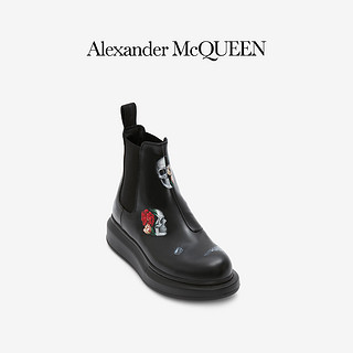 ALEXANDER MCQUEEN/亚历山大麦昆Cameo Capsule女士拼接切尔西靴
