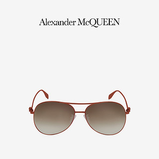 ALEXANDER MCQUEEN/亚历山大麦昆 2020女士深棕色金属漆太阳眼镜