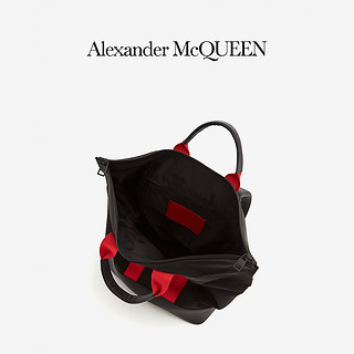 ALEXANDER MCQUEEN/亚历山大麦昆献礼系列男士帆布肩背包