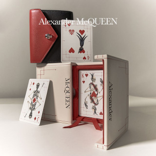 alexander mcqueen/亚历山大麦昆 献礼系列 皮革双副纸牌盒