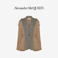 ALEXANDER MCQUEEN/亚历山大麦昆 2021早春女士 拼接风衣夹克