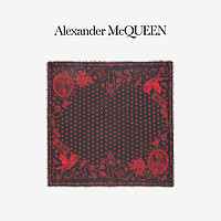 ALEXANDER MCQUEEN/亚历山大麦昆 2021早春 男士蚀刻边缘围巾