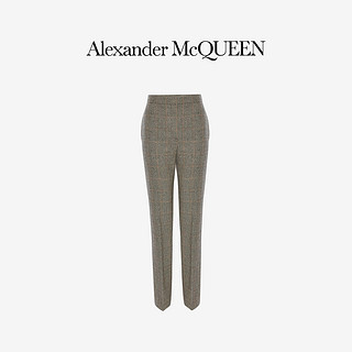 ALEXANDER MCQUEEN/亚历山大麦昆 2021早春女士 格纹长款烟管裤
