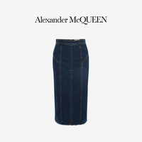 ALEXANDER MCQUEEN/亚历山大麦昆 2021早春女士 牛仔铅笔裙