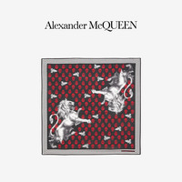 ALEXANDER MCQUEEN/亚历山大麦昆 2021早春男士 雄狮机车围巾