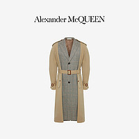 ALEXANDER MCQUEEN/亚历山大麦昆 2021早春男士 拼接精裁风衣