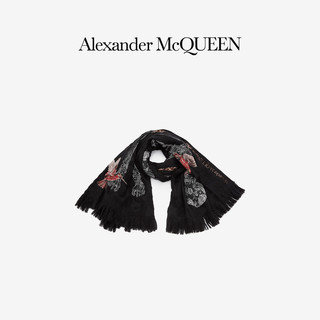 ALEXANDER MCQUEEN/亚历山大麦昆 女士黑色围巾