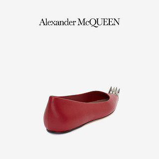 ALEXANDER MCQUEEN/亚历山大麦昆 2021早春 女士Punk饰钉芭蕾舞鞋