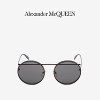 ALEXANDER MCQUEEN/亚历山大麦昆 金属 Piercing 圆形镜框太阳镜