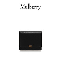 Mulberry/玛珀利Continental系列黑色牛皮卡包短款法式钱包RL5075