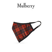 Mulberry/玛珀利秋冬新款绯红色格纹印花日用口罩 RF5460