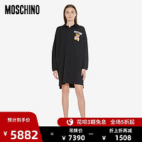 MOSCHINO/莫斯奇诺 20早秋新品 绒毛泰迪熊女士衬衫连衣裙