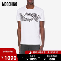 MOSCHINO/莫斯奇诺 20秋冬 男士扭曲徽标平纹针织T恤