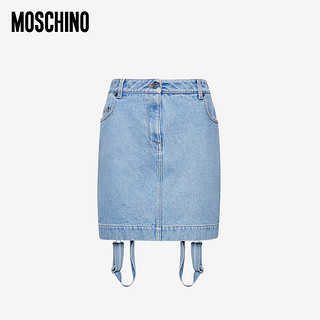 MOSCHINO/莫斯奇诺 20秋冬 女士背带牛仔迷你裙