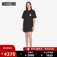 Moschino/莫斯奇诺 20秋冬 女士泰迪刺绣平针织连衣裙