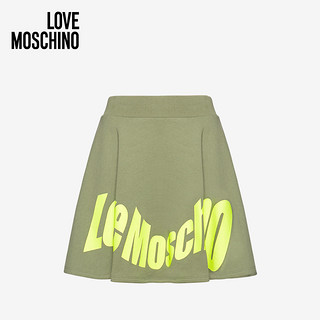 Love Moschino/莫斯奇诺 20秋冬 女士扭曲徽标棉质迷你裙