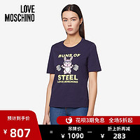 Love Moschino/莫斯奇诺 20秋冬 女士Buns Of Steel平纹针织T恤
