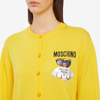 Moschino/莫斯奇诺 20秋冬 女士嘻哈泰迪小熊羊毛开衫