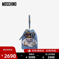 MOSCHINO/莫斯奇诺 20秋冬 女士嘻哈泰迪小熊图案水桶包