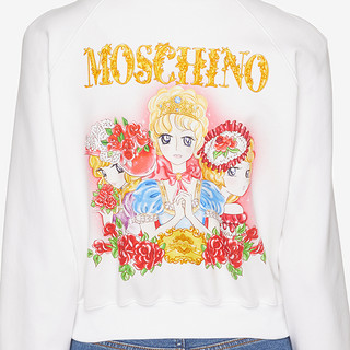 MOSCHINO/莫斯奇诺 20秋冬 女士Animé印花平纹针织棉绒运动衫