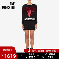 Love Moschino/莫斯奇诺 20秋冬 女士心形徽标连衣裙