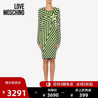Love Moschino/莫斯奇诺 20秋冬 女士Flashy Star提花连衣裙