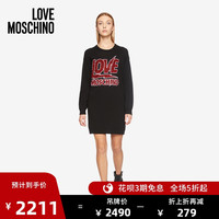 LOVE MOSCHINO/莫斯奇诺 20秋冬 女士闪电徽标羊毛连衣裙