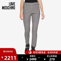 LOVE MOSCHINO/莫斯奇诺 20秋冬 女士Rock Kitten千鸟格长裤