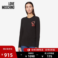 Love Moschino/莫斯奇诺 20秋冬 女士印花弹力平纹针织T恤