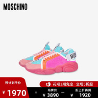 MOSCHINO/莫斯奇诺 20秋冬 女士天鹅绒泰迪熊休闲运动鞋