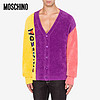 MOSCHINO/莫斯奇诺 21春夏 男士Color Block拼色棉丝绒开衫