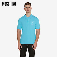 MOSCHINO/莫斯奇诺 21春夏 男士  双问号印花棉质pique polo衫