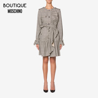 BOUTIQUE MOSCHINO/莫斯奇诺 21春夏 女士 威尔士亲王打褶风衣