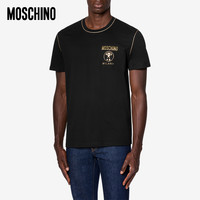 MOSCHINO/莫斯奇诺 21春夏 男士 Gold徽标平纹针织T恤