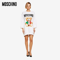 MOSCHINO/莫斯奇诺 21春夏 女士 意大利泰迪熊印花棉连衣裙