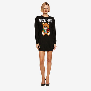 MOSCHINO/莫斯奇诺 21春夏 女士 意大利泰迪熊羊毛连衣裙