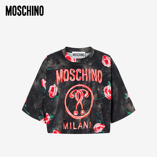 MOSCHINO/莫斯奇诺 21春夏 女士 彩绘花朵短款T恤